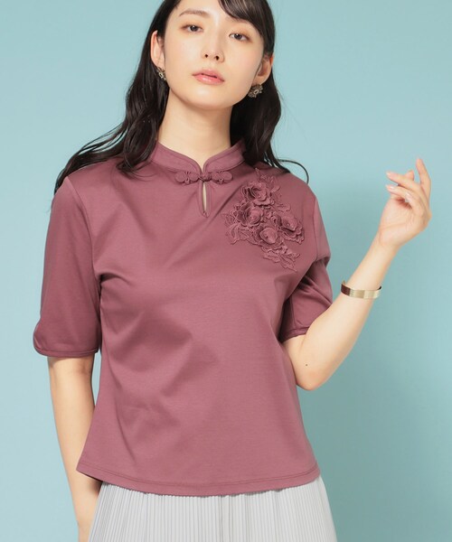 【新作／チャイナカラー】半袖プルオーバー SunaUna tシャツ 「新作／チャイナカラー」半袖プルオーバー