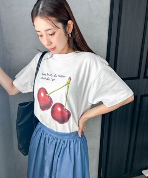 tシャツ 「WEB限定」「RegencyWorks」フルーツTシャツ cherry レディース