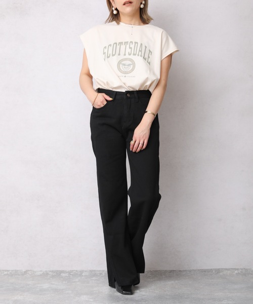 「ap retro」 ブーツカットデニムパンツ LARGE インディゴブルー レディース
