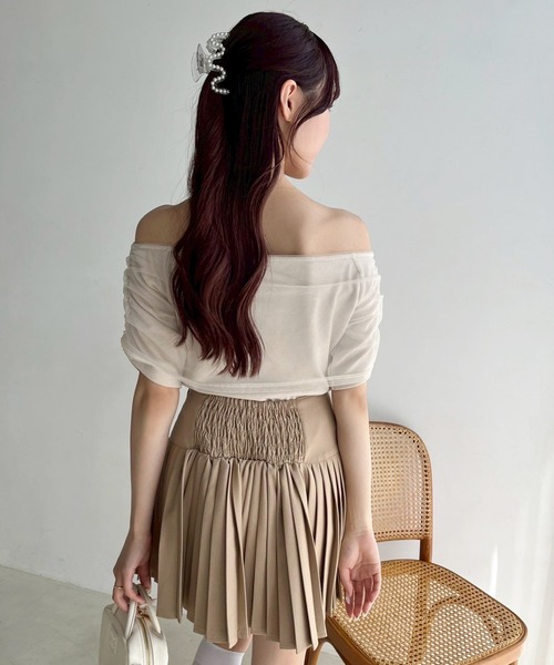 「one after another NICE CLAUP」 プリーツスカート SMALL ベージュ レディース_画像5