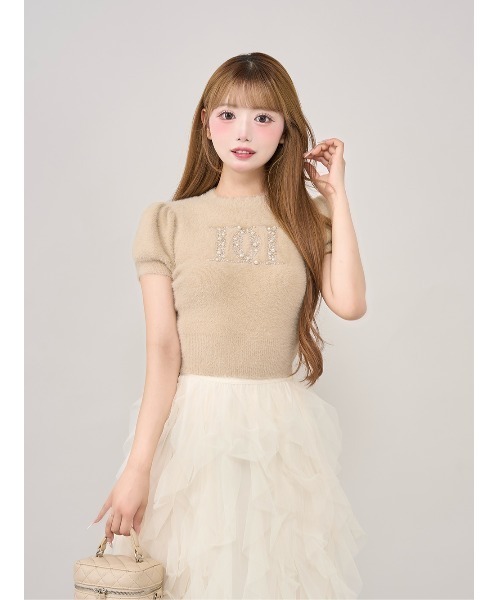 Darich ニット セーター ファンシービーズDDロゴニットトップス