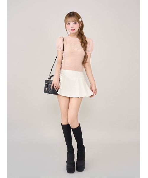 Darich ニット セーター ファンシービーズDDロゴニットトップス