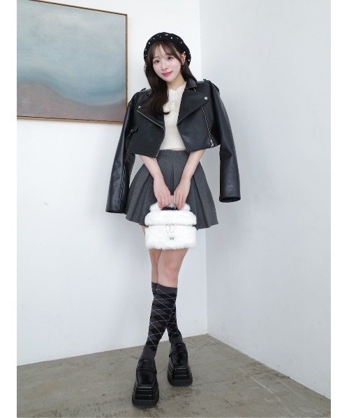 Darich DDダイアニットトップス Darich ニット セーター ファンシービーズDDロゴニットトップス