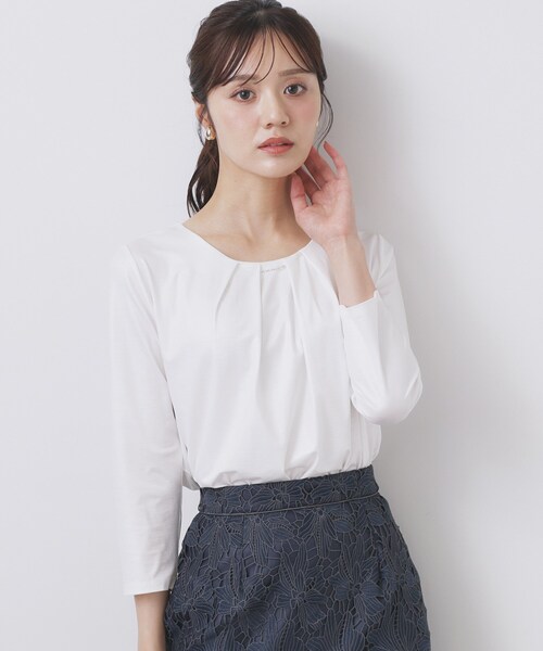 トップス MM index（インデックス） tシャツ 「S-3Lサイズ」タックビジュートップス