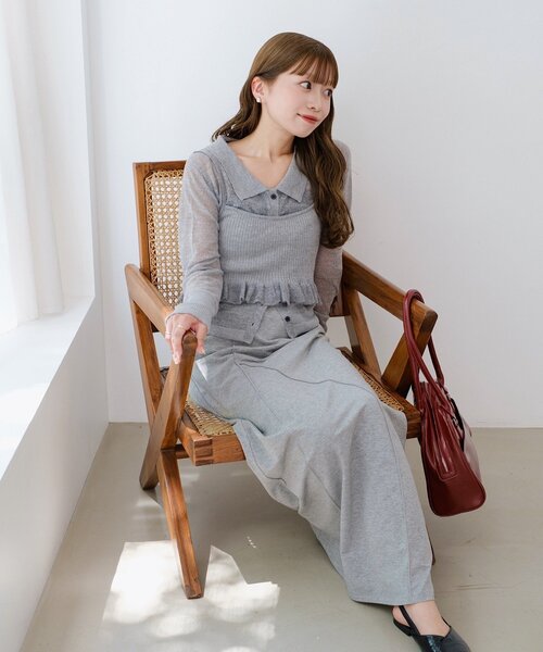 カスタネ　モヘアニットビスチェSET ブラウン　SAWAMOTO企画　WEB限定 Kastane（カスタネ）の「【SAWAMOTO企画/WEB限定】モヘアニット