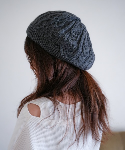 5back2cali Y's ケーブル編み ニット ベレー帽 22AW Ruben 帽子 ベレー