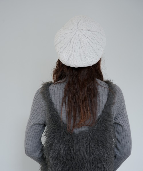 5back2cali Y's ケーブル編み ニット ベレー帽 22AW 5back2cali Y's ケーブル編み ニット ベレー帽 22AW 5back2cali 様専用