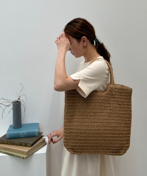 「y/m」 かごバッグ FREE ベージュ レディース_画像6