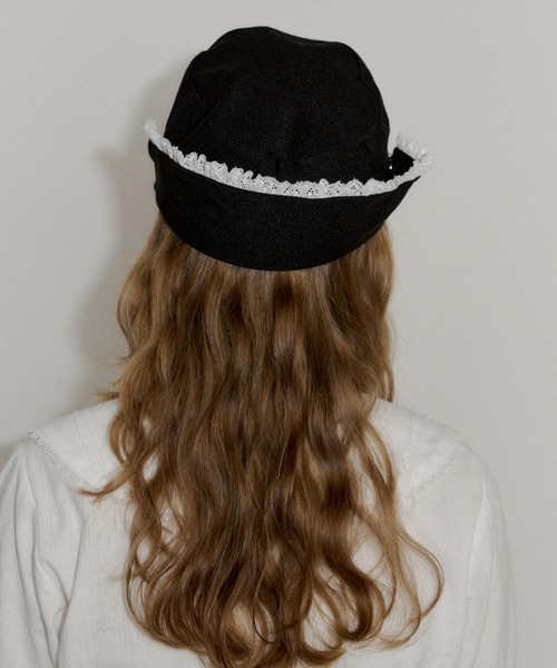 帽子 キャスケット 2way lace casquette / レース付き2wayキャスケット