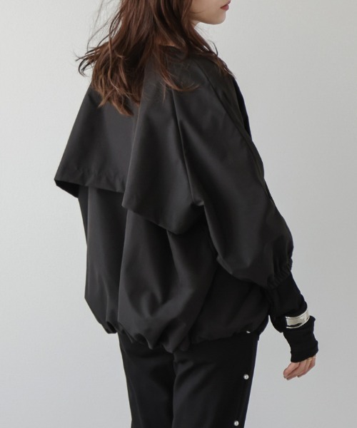 「La-gemme」 ナイロンブルゾン フリー ブラック レディース_画像6