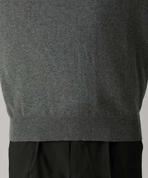ニッセン（nissen） セーター ニット 洗える綿100％モックネック