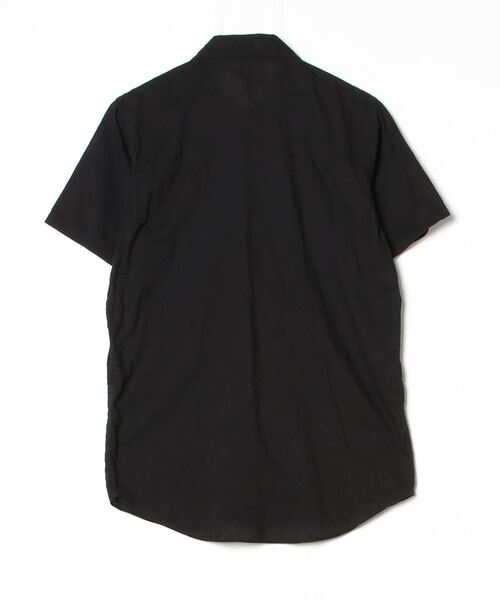 「ETHOS」 刺繍半袖シャツ M ブラック メンズ_画像2