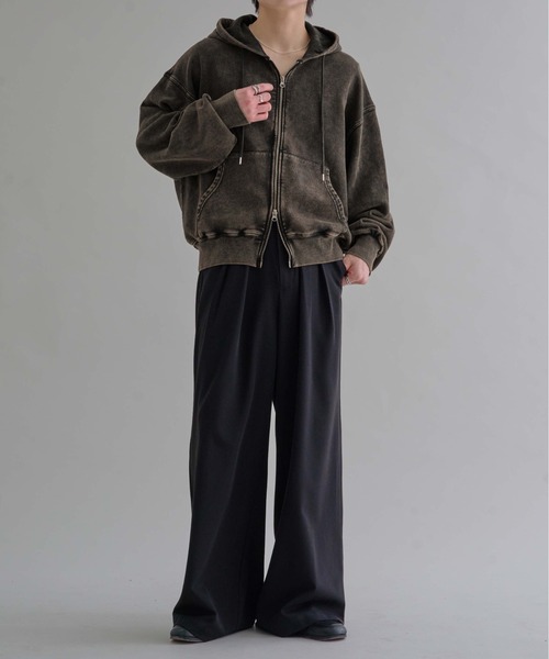 epnok パーカー ヘビーウェイトダブルジップフーディー メンズ