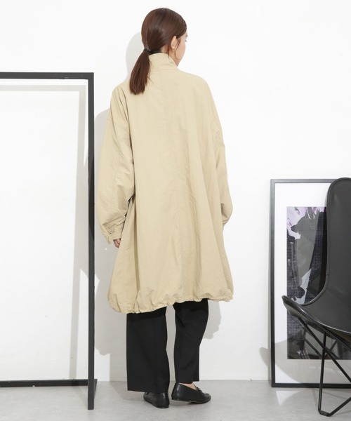 【nana】UNOF コート ベージュ ナノ・ユニバース NANO universe 撥水加工・機能中綿 Wボタンラグラン