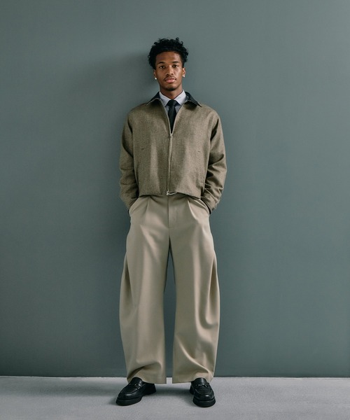 パンツ Qaz CONZ スラックス CURVE LEG TROUSERS GABA メンズ : ZOZOTOWN Yahoo!店