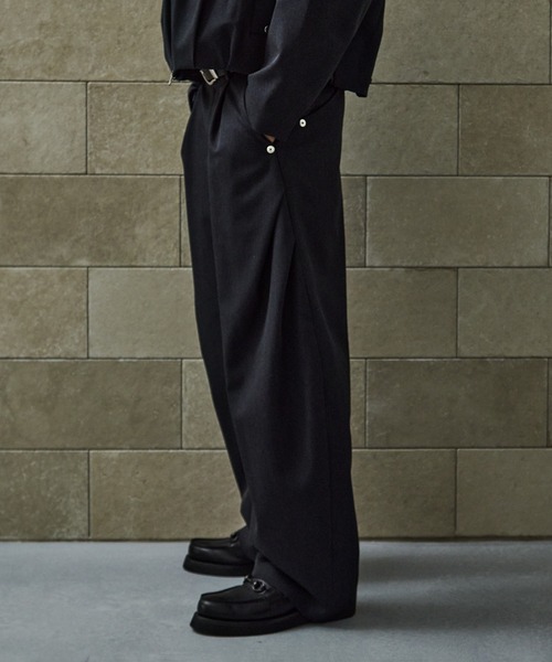 conz CURVE LEG TROUSERS GABA ストライプ サイズ1 CURVE LEG TROUSERS GABA(1 STRIPE): CONZ: MENS｜CONZ ONLINE STORE