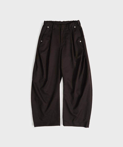 CONZ スラックス CURVE LEG TROUSERS GABA メンズ : ZOZOTOWN Yahoo!店