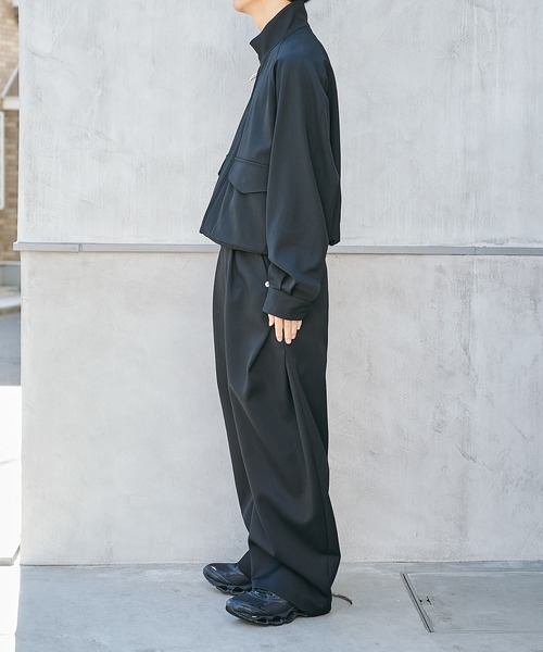 CONZ スラックス CURVE LEG TROUSERS GABA メンズ : ZOZOTOWN Yahoo!店