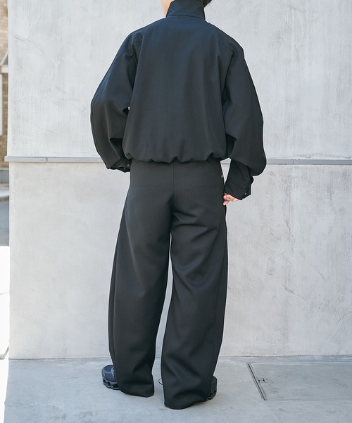 CONZ ワイドパンツ スラックス CURVE LEG TROUSERS GABA メンズ