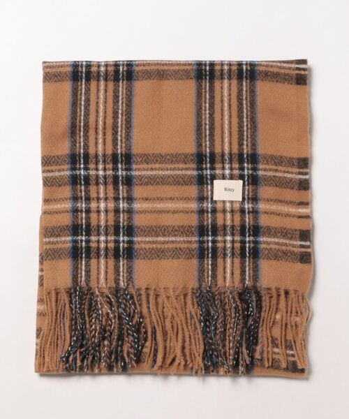 マフラー ストール 6色展開 チェック柄 フリンジマフラー レディース