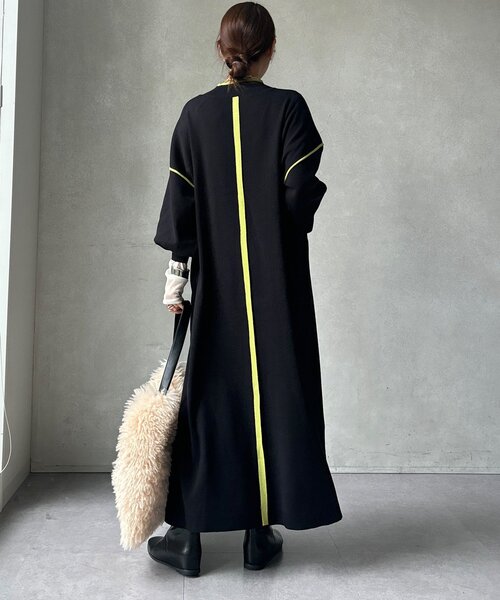 DouDou（ドゥドゥ） ワンピース 「WEB限定」配色ニットワンピース