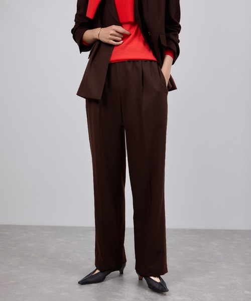 ROPE'（ロペ） パンツ ウールフランネルタックイージーパンツ/イージー