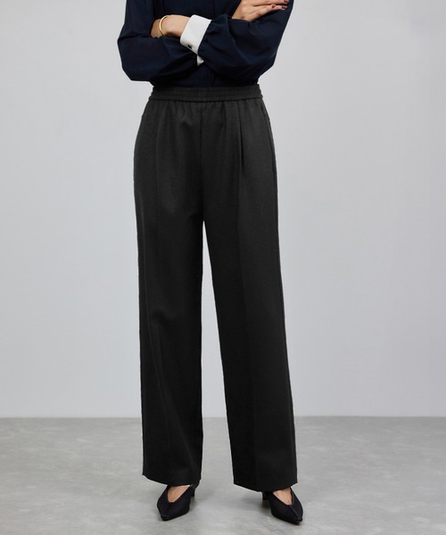 ROPE'（ロペ） パンツ ウールフランネルタックイージーパンツ/イージー
