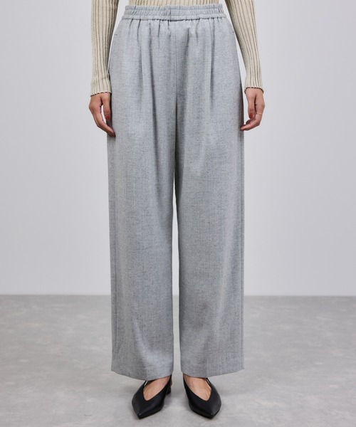 ROPE'（ロペ） パンツ ウールフランネルタックイージーパンツ/イージー