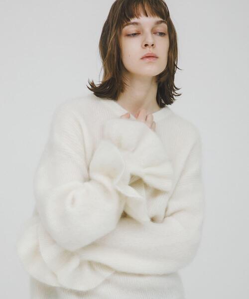 LAATO（ラート） ニット セーター frill sleeve mohair knit
