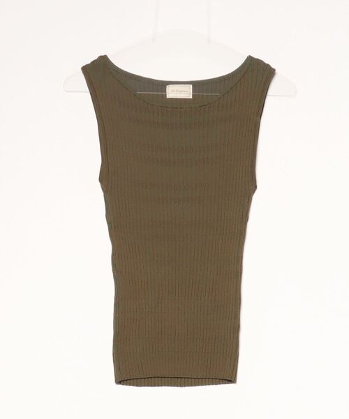 「Re.Verofonna」 ノースリーブニット MEDIUM カーキ レディース_画像3