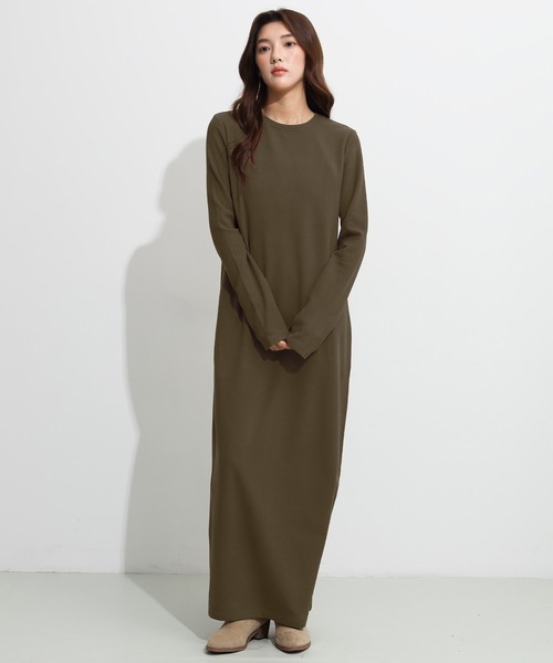 ワンピース 「選べる着丈」裏起毛 マキシワンピース : ZOZOTOWN Yahoo