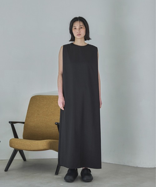 「feepur」 ノースリーブワンピース MEDIUM グレー レディース_画像2