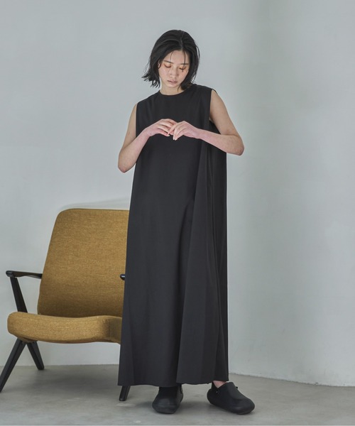 「feepur」 ノースリーブワンピース MEDIUM グレー レディース_画像4