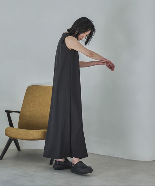 「feepur」 ノースリーブワンピース MEDIUM グレー レディース_画像6