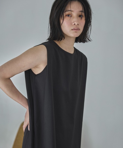 「feepur」 ノースリーブワンピース MEDIUM グレー レディース_画像7