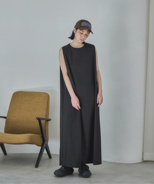 「feepur」 ノースリーブワンピース MEDIUM グレー レディース_画像9