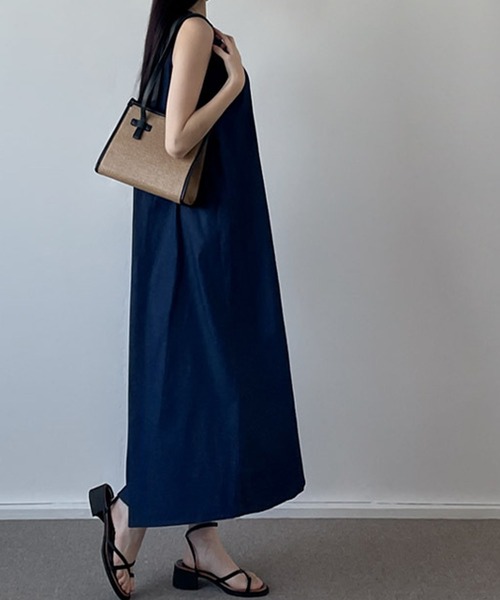 「meJane」 ノースリーブワンピース FREE ブルー レディース_画像3