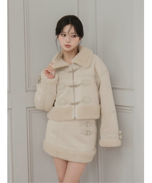 Darich（ダーリッチ） ワンピース フェイクムートンジャケット