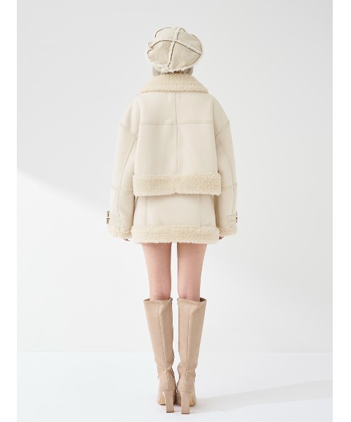 Darich（ダーリッチ） ワンピース フェイクムートンジャケット