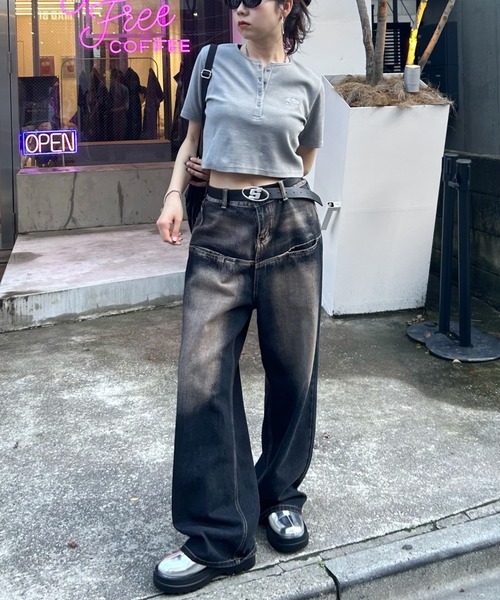 「WHO'S WHO gallery」 「sloppy」半袖Tシャツ FREE オフホワイト レディース_画像8