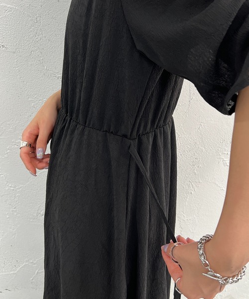 「apres jour mignon」 半袖ワンピース X-LARGE ブラック レディース_画像8