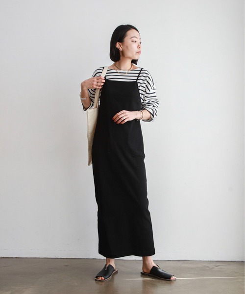 「feepur」 キャミソールワンピース MEDIUM モカ レディース_画像4