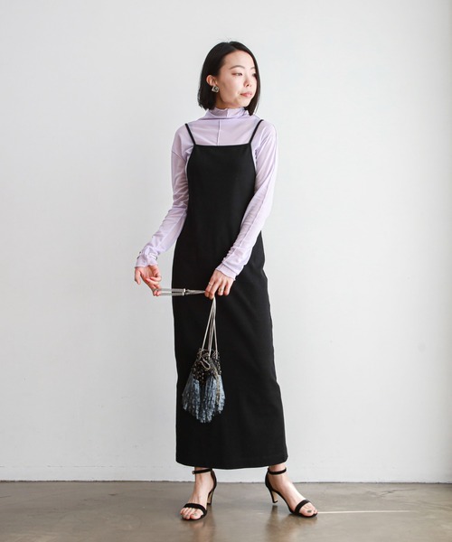 「feepur」 キャミソールワンピース MEDIUM モカ レディース_画像5