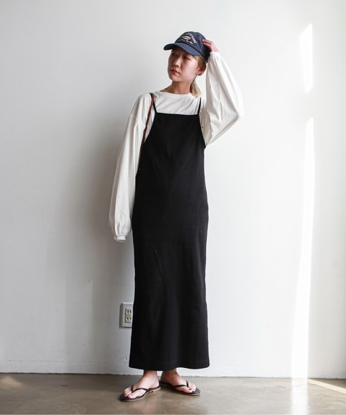 「feepur」 キャミソールワンピース MEDIUM モカ レディース_画像8