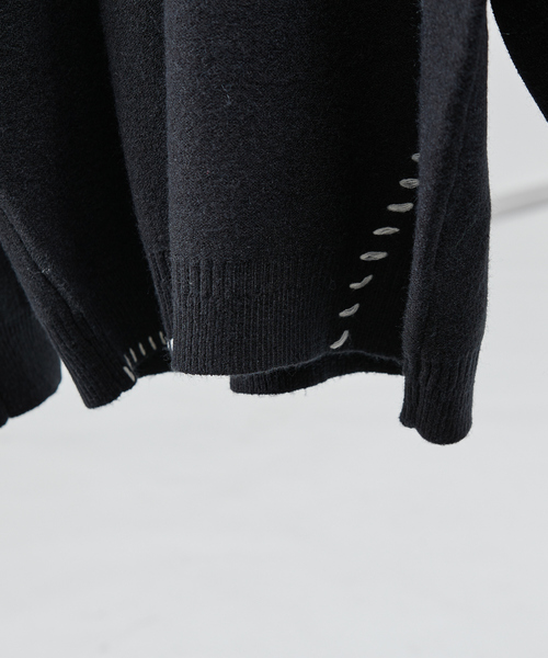 「AH ABAHOUSE」 長袖ニット 46 ブラック メンズ_画像5