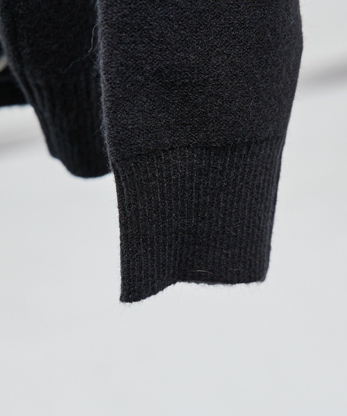 「AH ABAHOUSE」 長袖ニット 46 ブラック メンズ_画像6