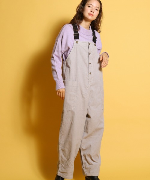 niko and…（ニコアンド） オーバーオール MEDIUM ライトグレー