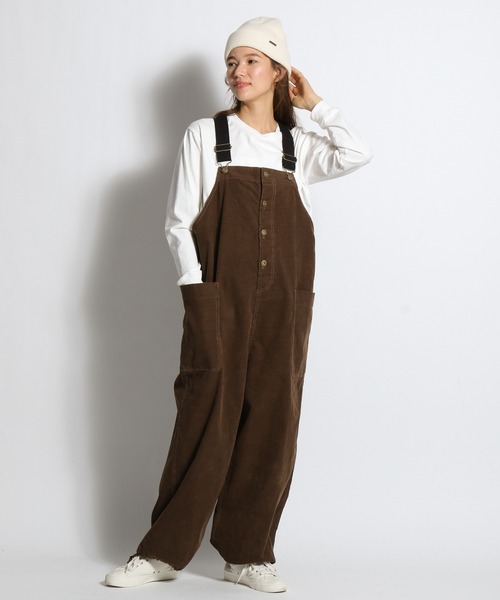 niko and…（ニコアンド） オーバーオール MEDIUM ライトグレー