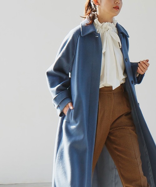 [NATURAL BEAUTY BASIC] пальто с отложным воротником MEDIUM Brown женский 