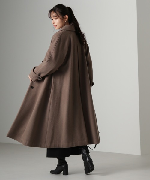 [NATURAL BEAUTY BASIC] пальто с отложным воротником MEDIUM Brown женский 